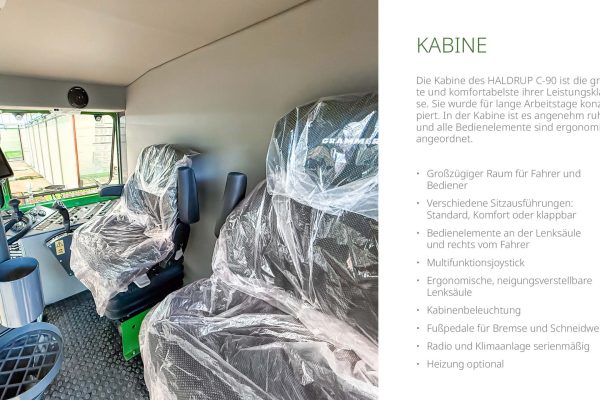 cabin-250822_Overview_C-90_Website_DE3 Die Kabine des C-90 ist dir größte und komfortabelste in seiner Leistungsklasse und hat ein ergonomisch angeordnetes Bedienpult