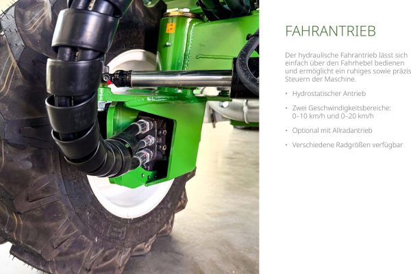 traction-250825_Overview_C-85_Website_DE2 Durch den hydrostatischen Fahrantrieb ist der C-85 ruhig und exakt zu bedienen
